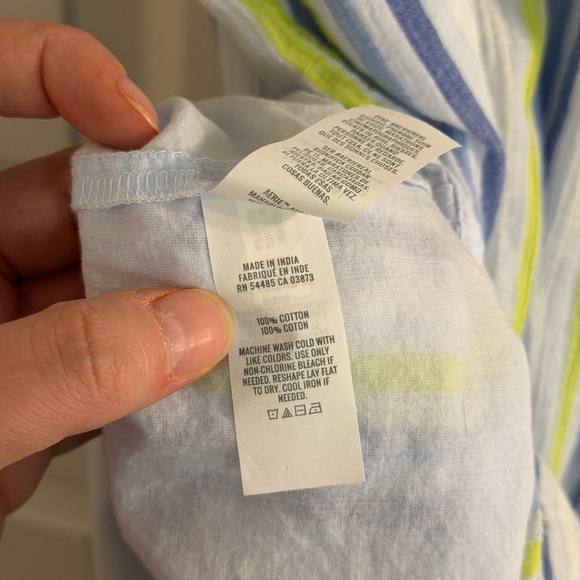 Aerie Maxi Striped Tier Button Front Maxi Dress is Bow Straps - Women’s S - Picture 7 of 7